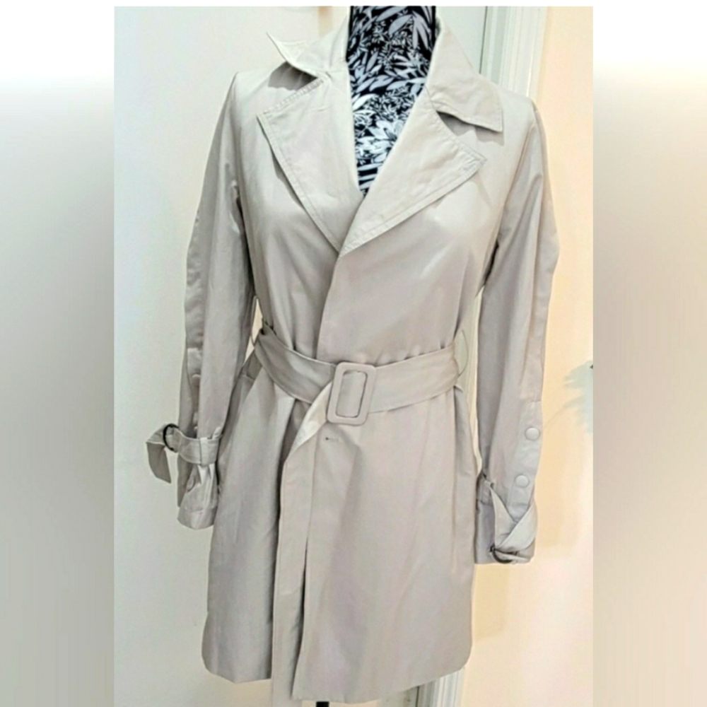 Simply Vera Wang sz medium double breasted lined coat trench coat